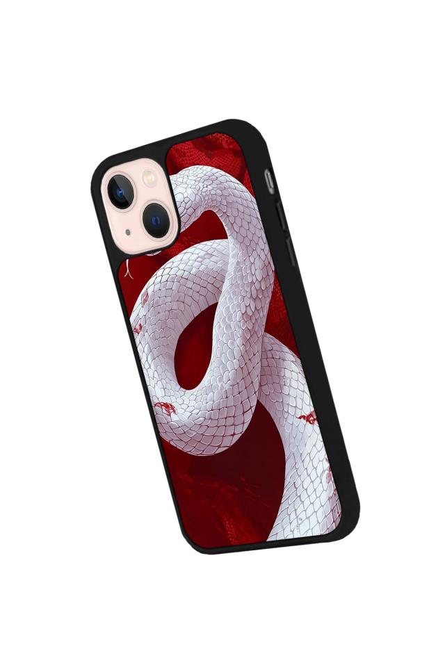 iPhone 13/14 Uyumlu Yılan Tasarımlı Glossy Premium Kılıf