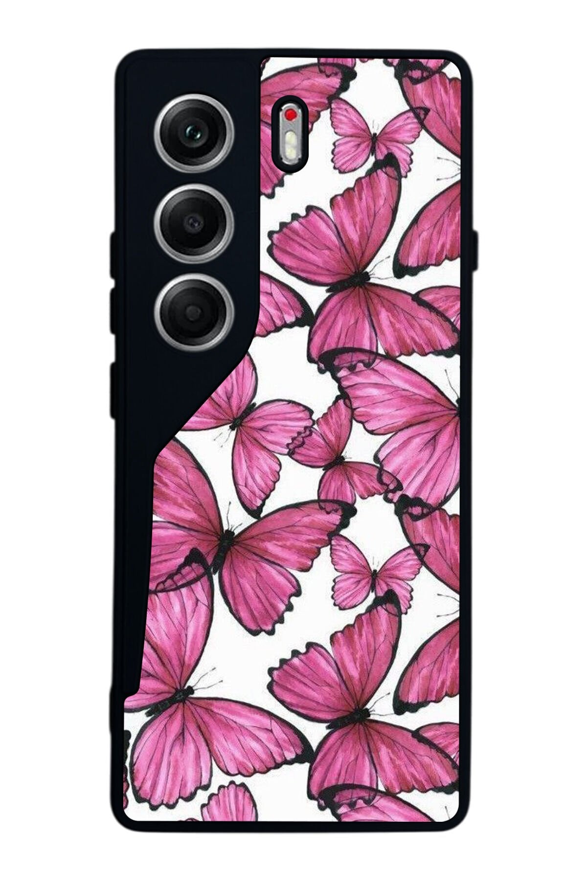 Tecno Camon 40 Uyumlu Kelebek Tasarımlı Glossy Premium Kılıf