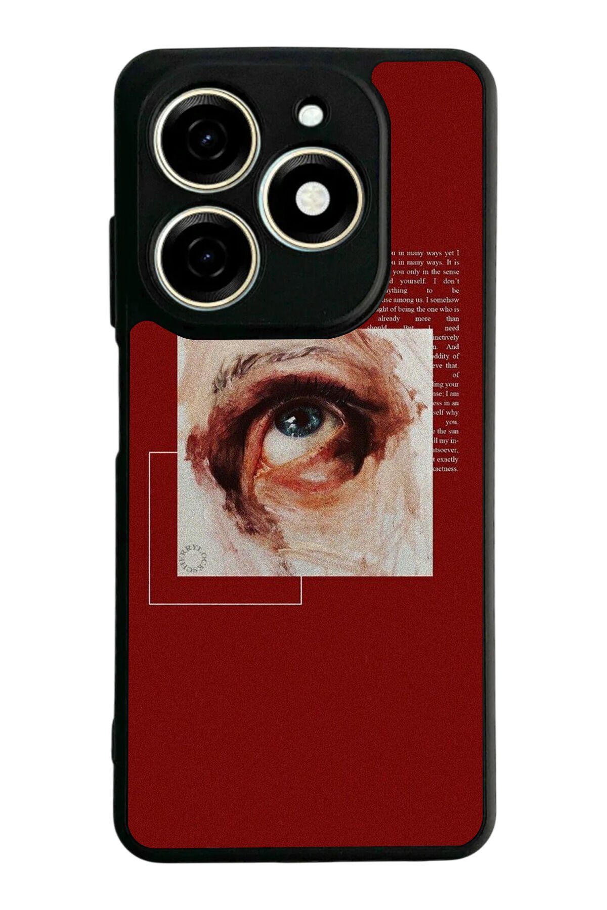 Tecno Spark 20/20C Uyumlu Kirmizi Tasarımlı Glossy Premium Kılıf