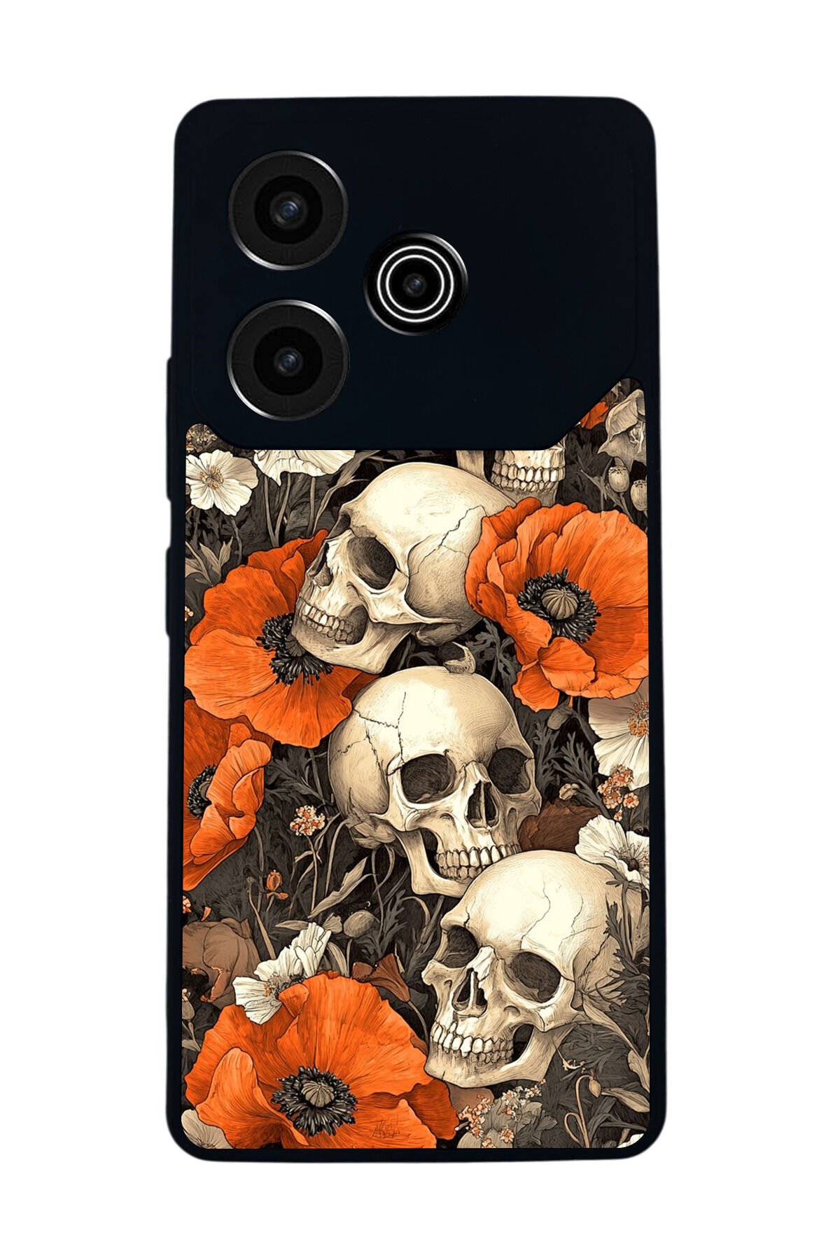 Tecno Pova 6 Uyumlu KuruKafa Tasarımlı Glossy Premium Kılıf