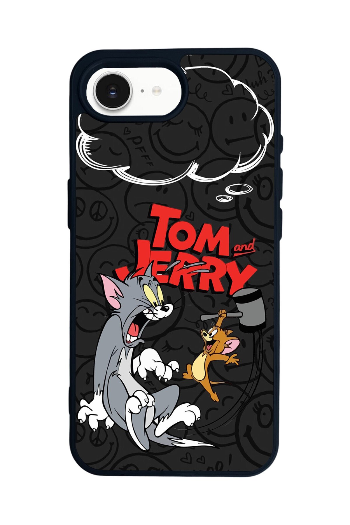 iPhone 16E Uyumlu Tom And Jerry Tasarımlı Glossy Premium Kılıf