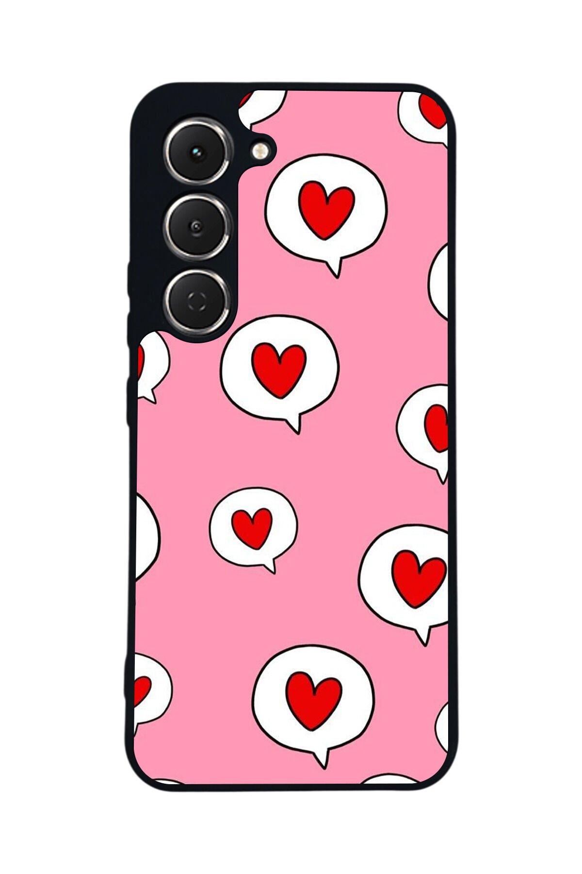 Tecno Spark 40 Pro Uyumlu Kalp Love Tasarımlı Glossy Premium Kılıf