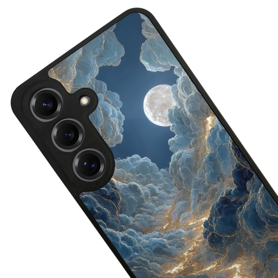 Samsung Galaxy S25 Uyumlu Ay Tasarımlı Glossy Premium Kılıf