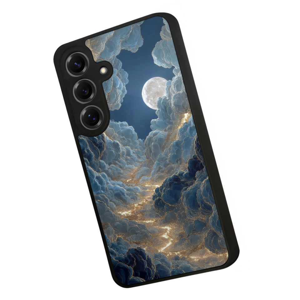 Samsung Galaxy S25 Uyumlu Ay Tasarımlı Glossy Premium Kılıf