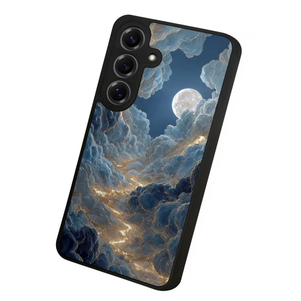 Samsung Galaxy S25 Uyumlu Ay Tasarımlı Glossy Premium Kılıf