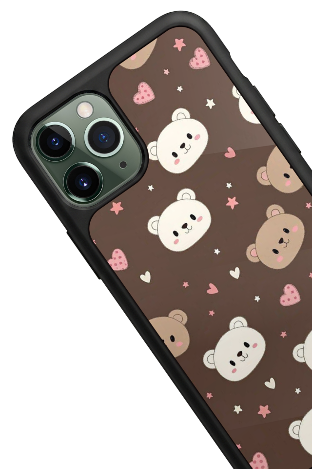 iPhone 11 Pro Max Uyumlu Ayı Tasarımlı Glossy Premium Kılıf