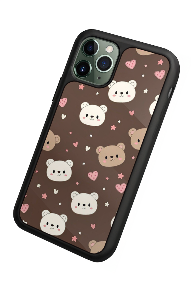 iPhone 11 Pro Max Uyumlu Ayı Tasarımlı Glossy Premium Kılıf