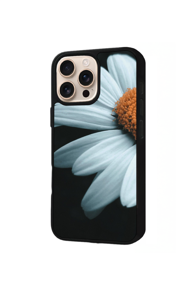 iPhone 16 Pro Uyumlu Cicek Tasarımlı Glossy Premium Kılıf
