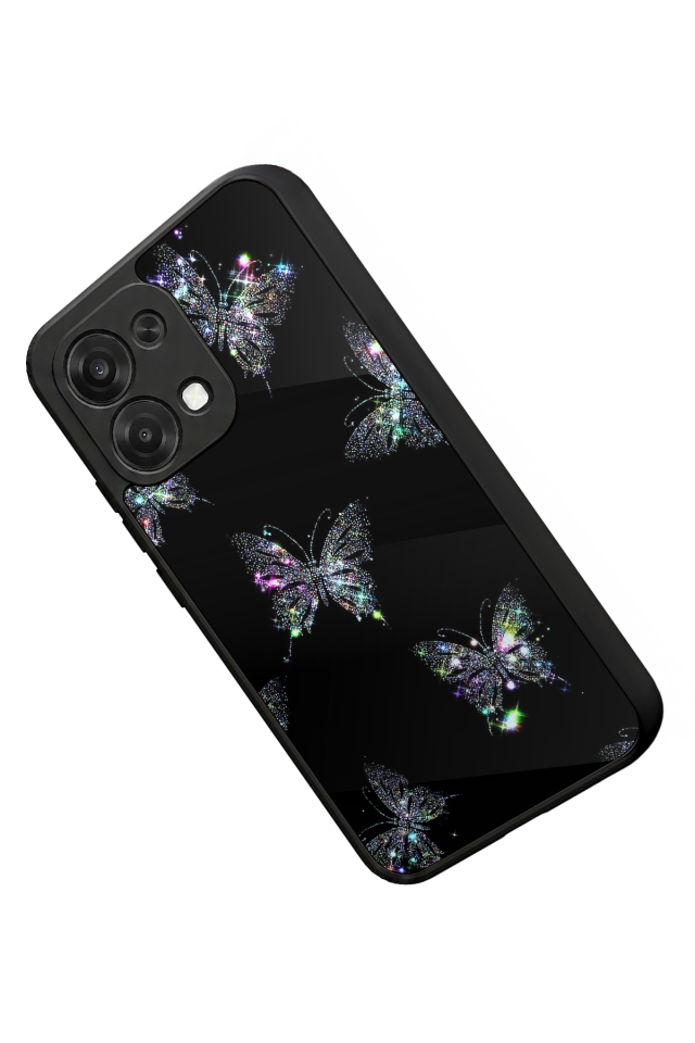 Oppo A6 Pro Uyumlu Kelebek Tasarımlı Glossy Premium Kılıf