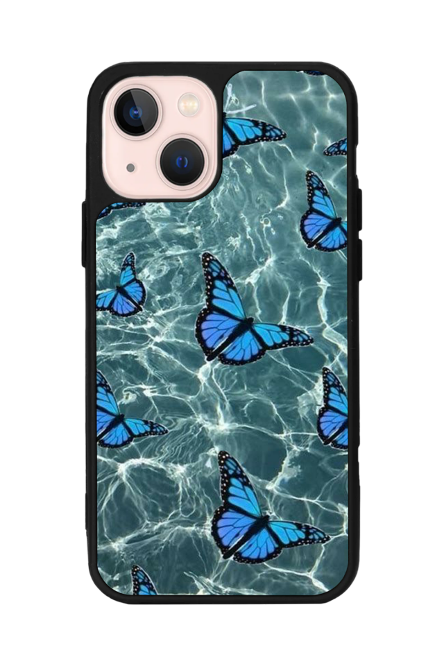 iPhone 13 Mini Uyumlu Kelebek Tasarımlı Glossy Premium Kılıf