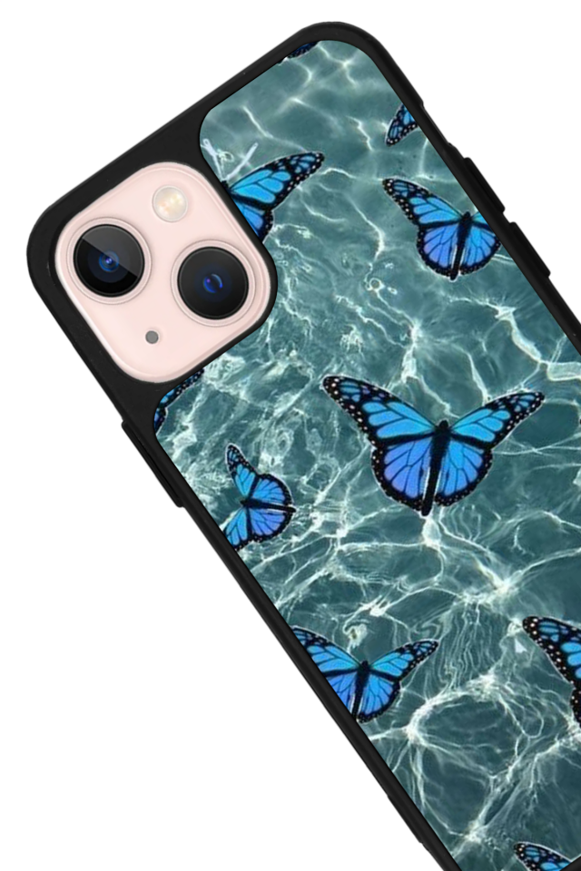 iPhone 13 Mini Uyumlu Kelebek Tasarımlı Glossy Premium Kılıf