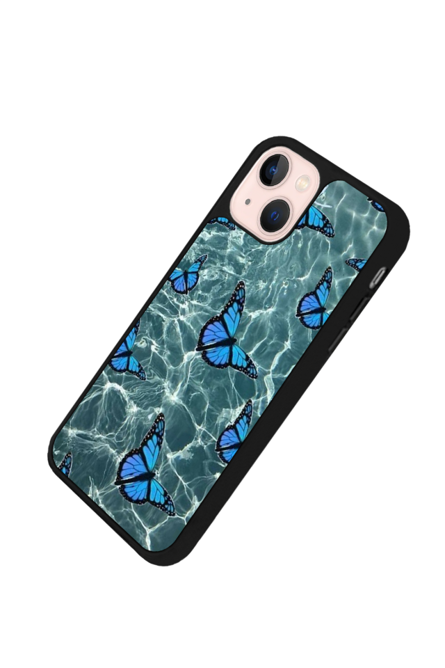 iPhone 13 Mini Uyumlu Kelebek Tasarımlı Glossy Premium Kılıf