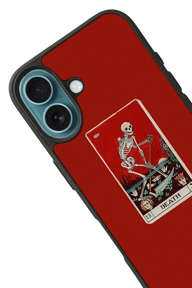 iPhone 16 Uyumlu Kirmizi Tasarımlı Glossy Premium Kılıf