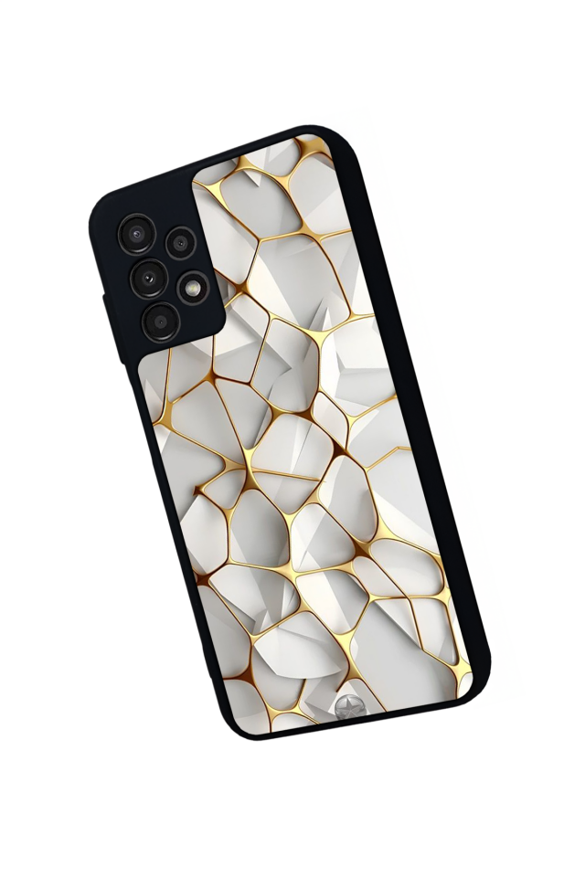 Samsung Galaxy A23 Uyumlu Mermer Marble Tasarımlı Glossy Premium Kılıf