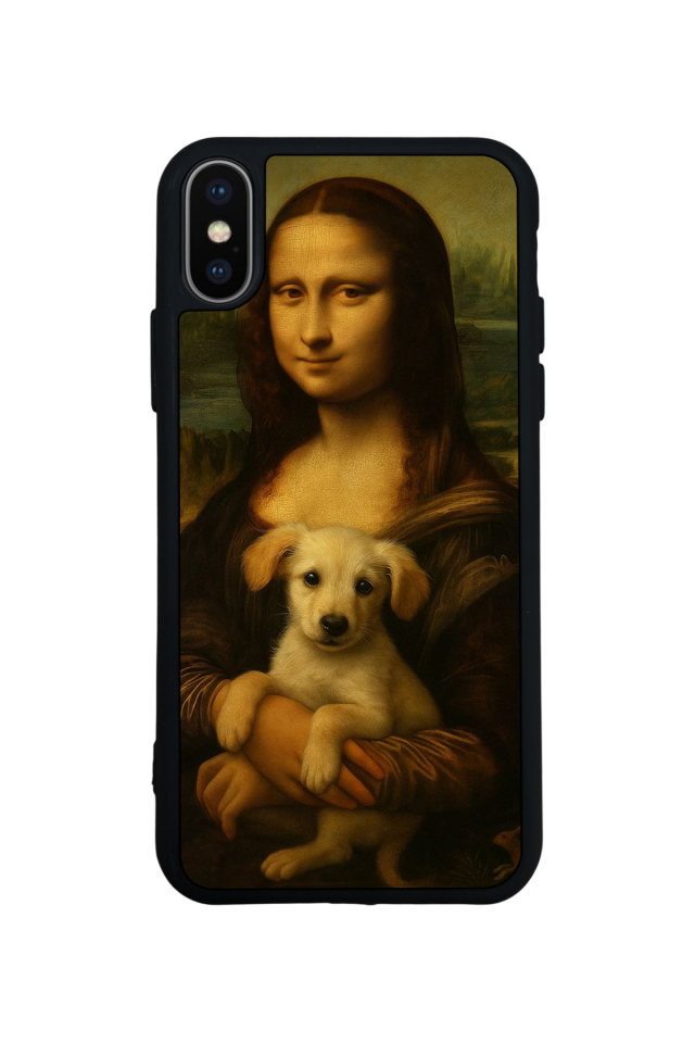 iPhone X/ XS Uyumlu Monalisa Tasarımlı Glossy Premium Kılıf