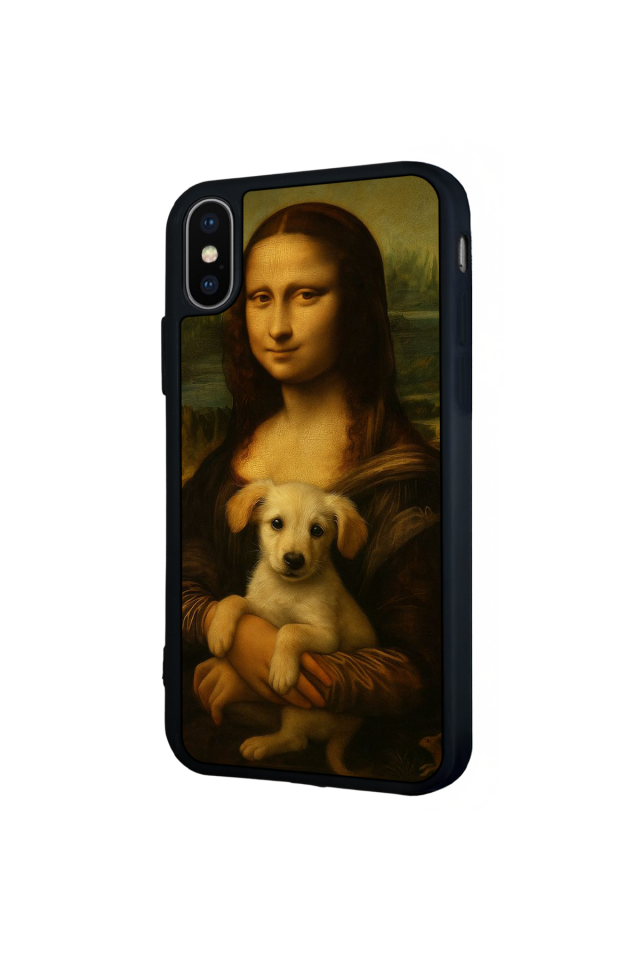 iPhone X/ XS Uyumlu Monalisa Tasarımlı Glossy Premium Kılıf