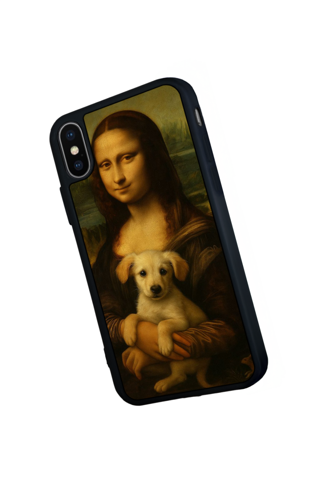 iPhone X/ XS Uyumlu Monalisa Tasarımlı Glossy Premium Kılıf