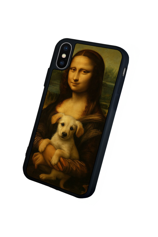 iPhone X/ XS Uyumlu Monalisa Tasarımlı Glossy Premium Kılıf
