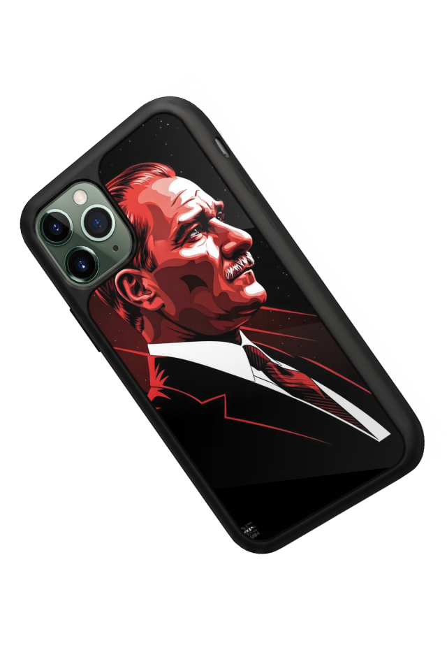iPhone 11 Pro Uyumlu Mustafa Kemal Ataturk Tasarımlı Glossy Premium Kılıf