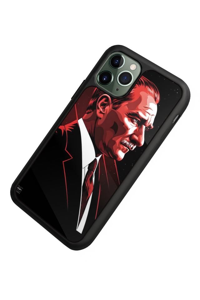 iPhone 11 Pro Uyumlu Mustafa Kemal Ataturk Tasarımlı Glossy Premium Kılıf