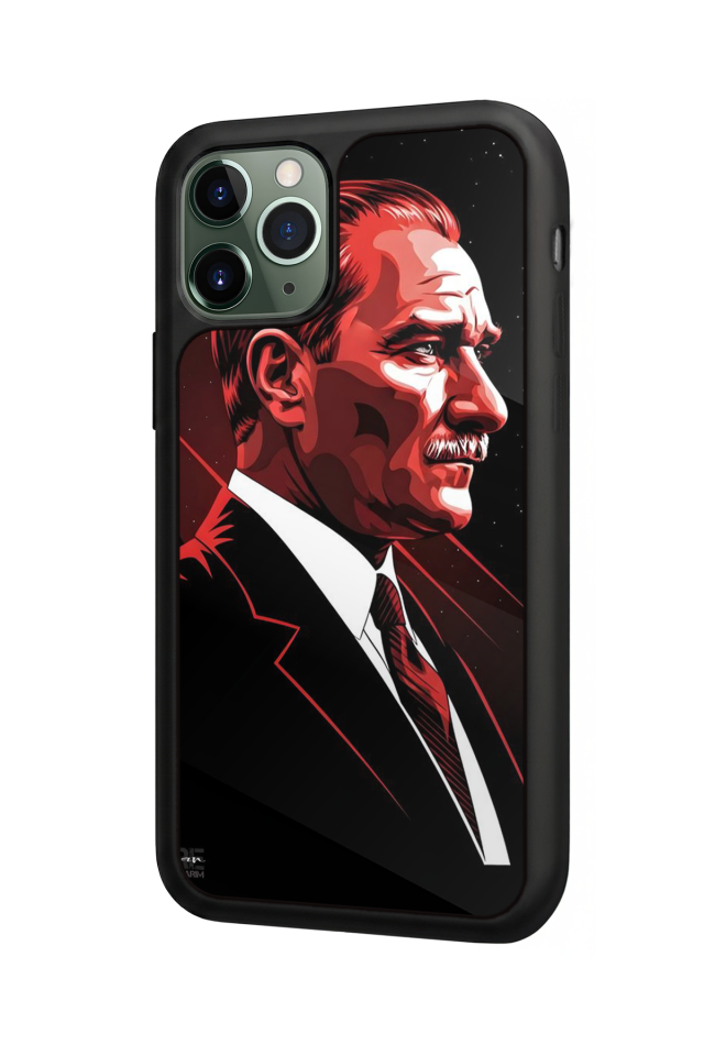 iPhone 11 Pro Uyumlu Mustafa Kemal Ataturk Tasarımlı Glossy Premium Kılıf