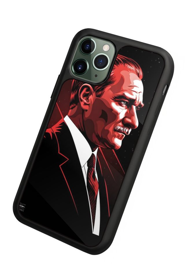 iPhone 11 Pro Uyumlu Mustafa Kemal Ataturk Tasarımlı Glossy Premium Kılıf