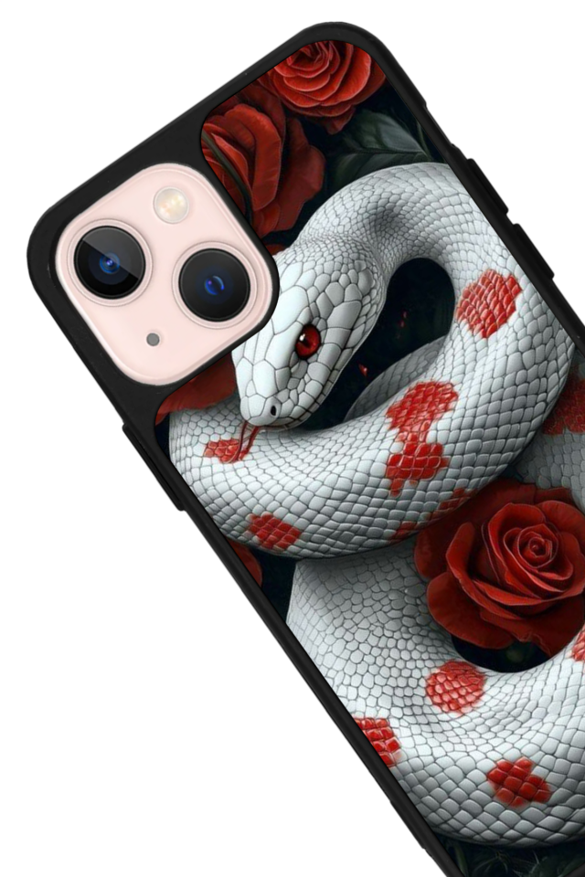 iPhone 13/14 Uyumlu Yılan Tasarımlı Glossy Premium Kılıf