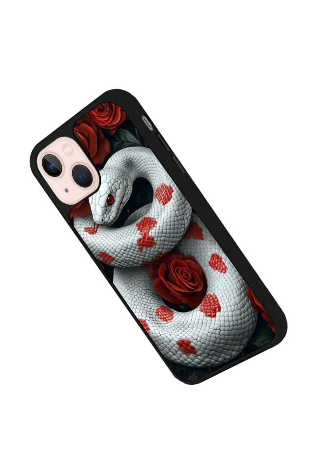 iPhone 13/14 Uyumlu Yılan Tasarımlı Glossy Premium Kılıf