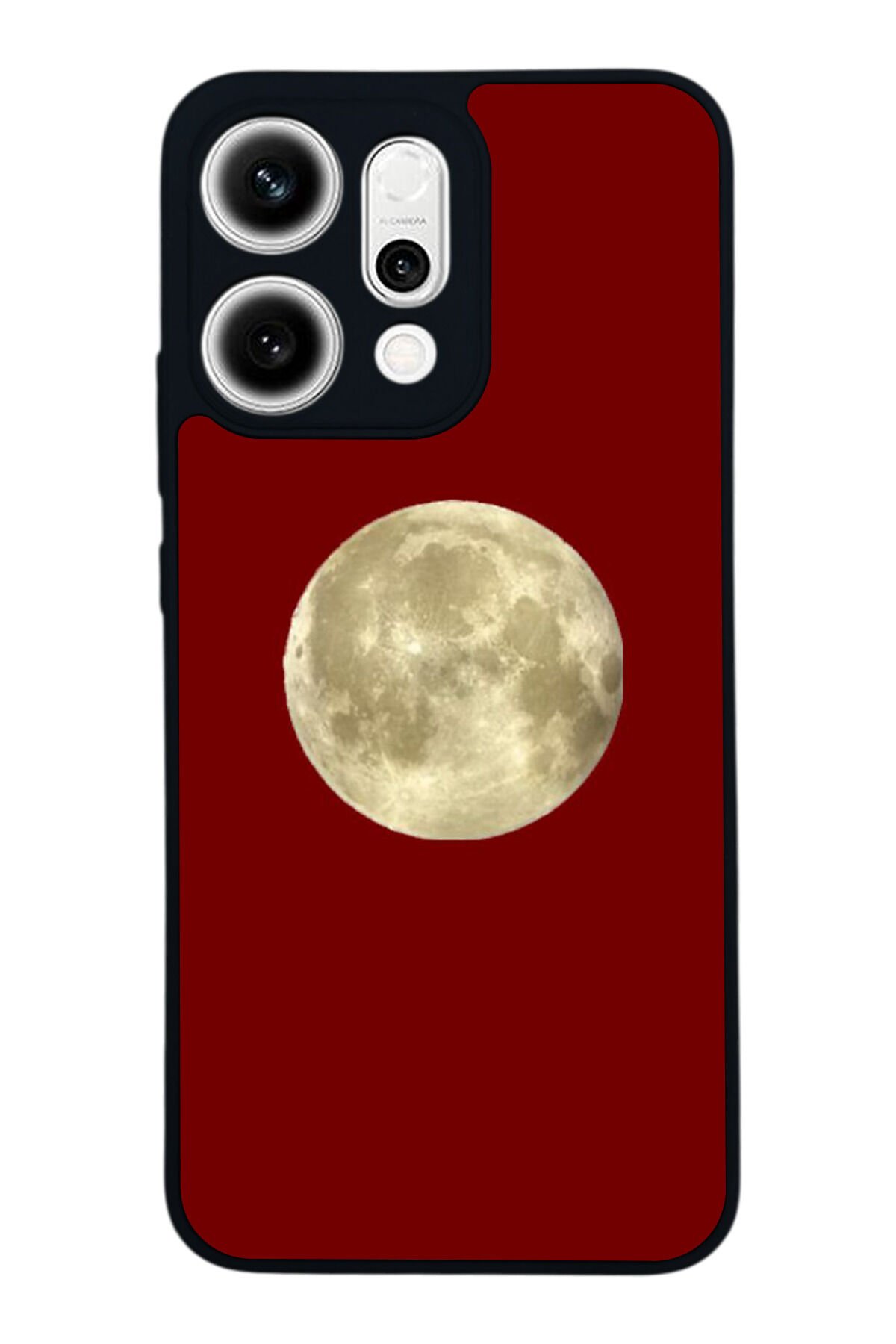 Oppo Reno 14 Uyumlu Kirmizi Tasarımlı Glossy Premium Kılıf