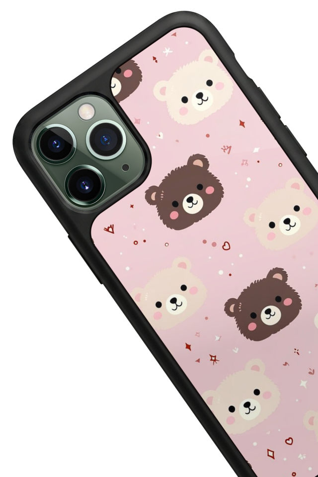 iPhone 11 Pro Max Uyumlu Ayı Tasarımlı Glossy Premium Kılıf