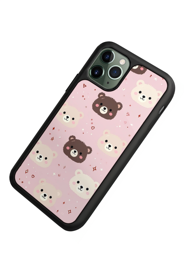 iPhone 11 Pro Max Uyumlu Ayı Tasarımlı Glossy Premium Kılıf