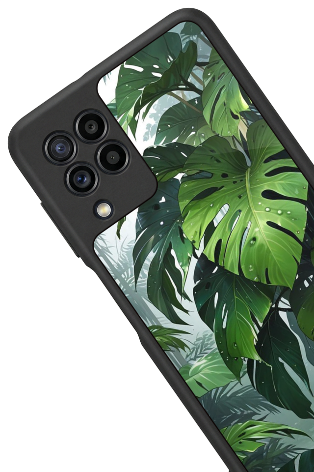 Samsung Galaxy M22 Uyumlu Botanik Tasarımlı Glossy Premium Kılıf