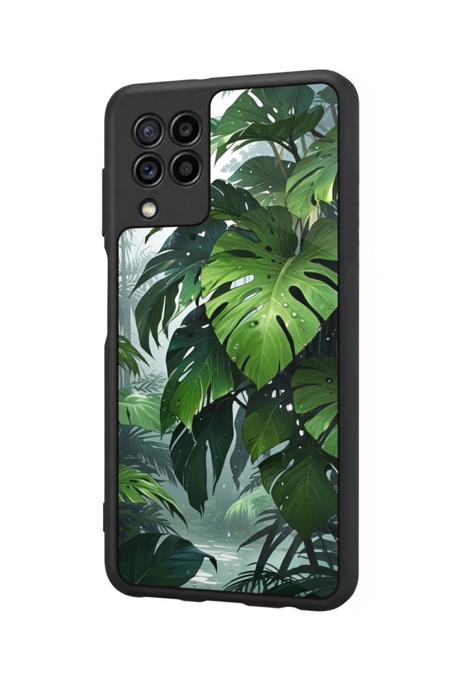 Samsung Galaxy M22 Uyumlu Botanik Tasarımlı Glossy Premium Kılıf