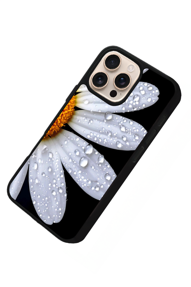 iPhone 16 Pro Uyumlu Cicek Tasarımlı Glossy Premium Kılıf