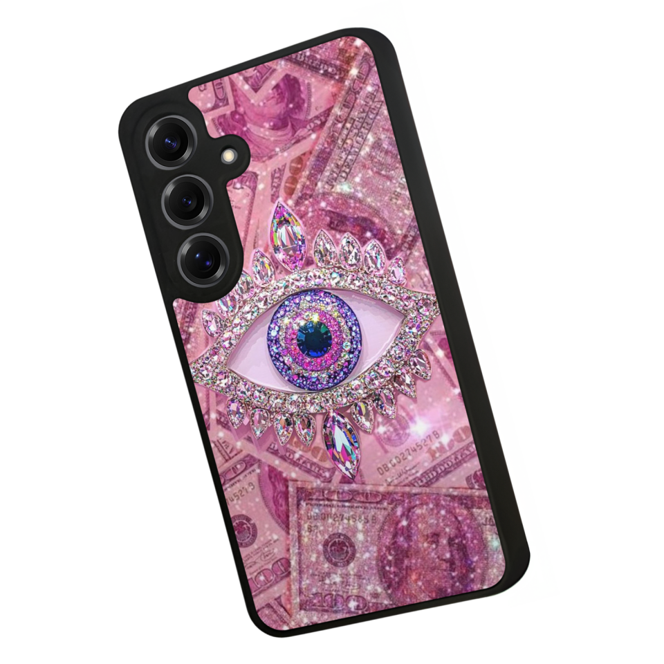 Samsung Galaxy S25 Uyumlu Göz Tasarımlı Glossy Premium Kılıf