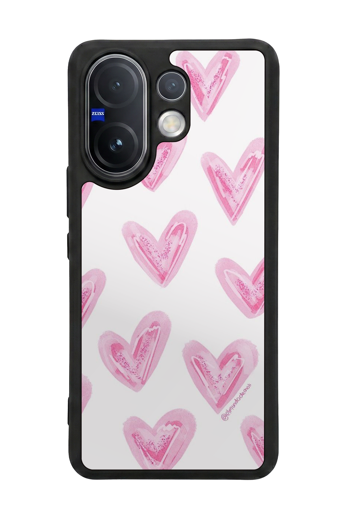 Vivo V60 Uyumlu Kalp Love Tasarımlı Glossy Premium Kılıf
