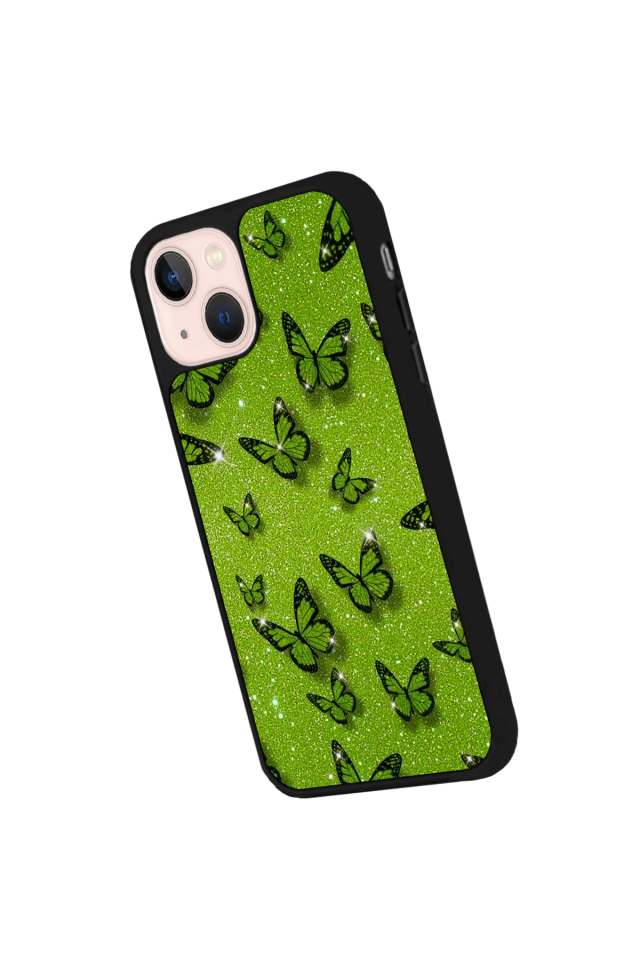 iPhone 13 Mini Uyumlu Kelebek Tasarımlı Glossy Premium Kılıf