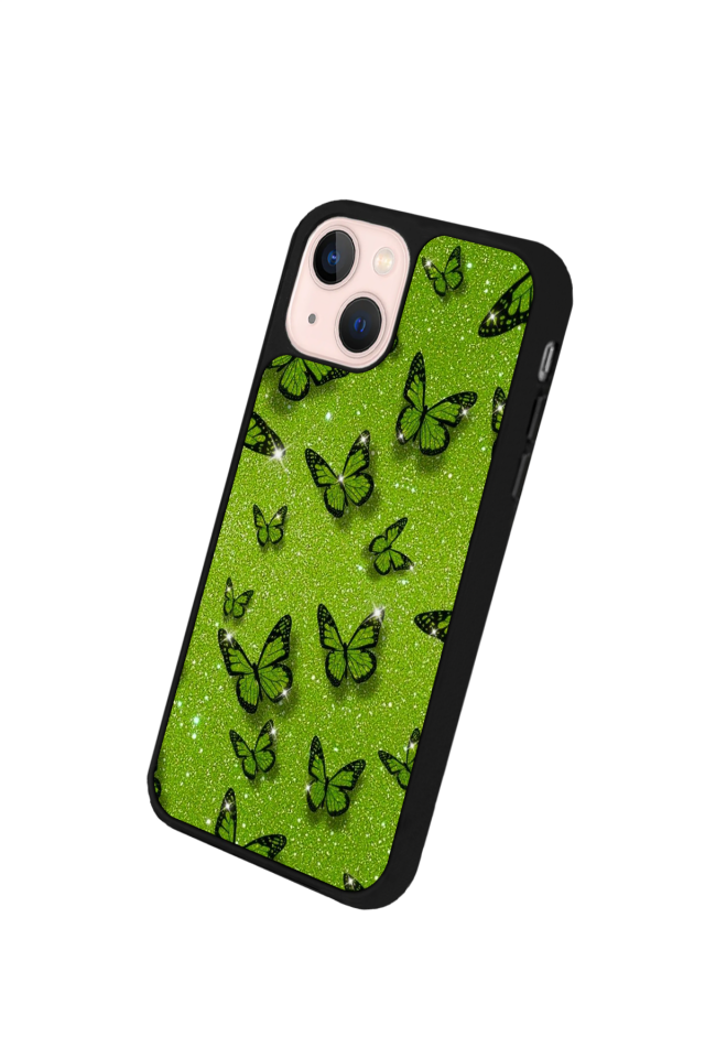 iPhone 13 Mini Uyumlu Kelebek Tasarımlı Glossy Premium Kılıf