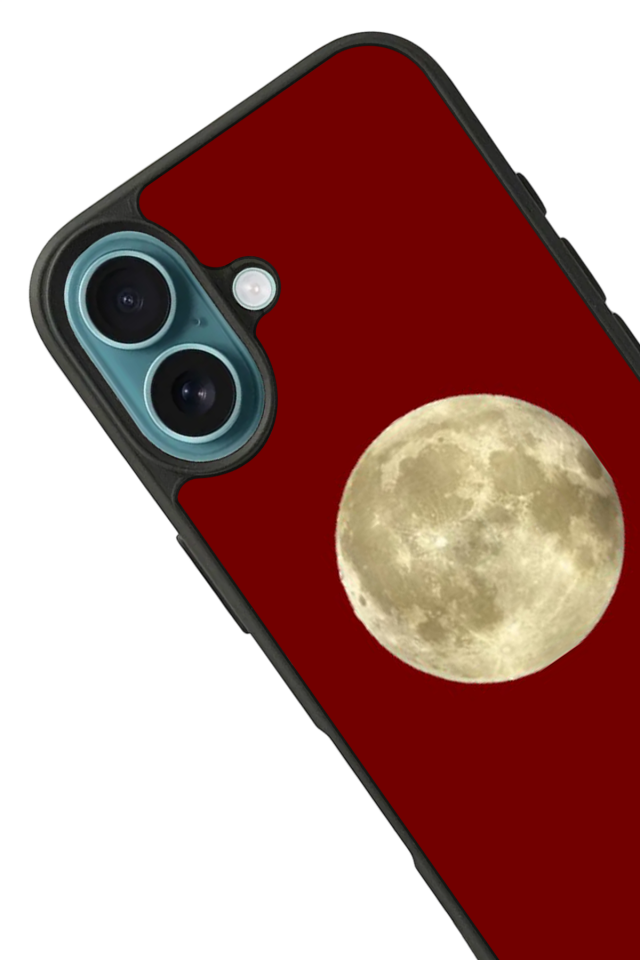 iPhone 16 Uyumlu Kirmizi Tasarımlı Glossy Premium Kılıf