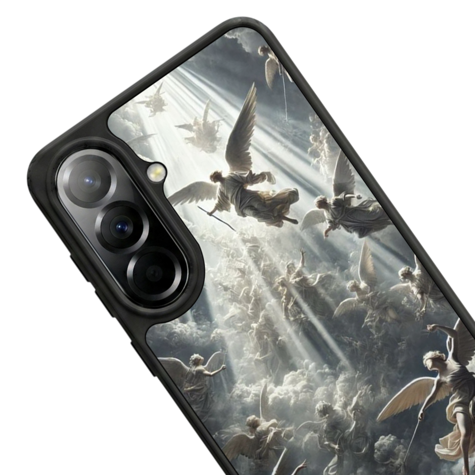 Samsung Galaxy A37 Uyumlu Melek Tasarımlı Glossy Premium Kılıf