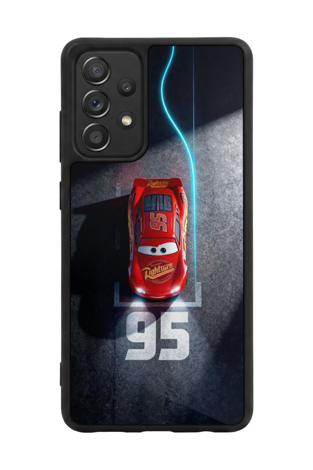 Samsung Galaxy A72 Uyumlu Şimsek McQueen Tasarımlı Glossy Premium Kılıf
