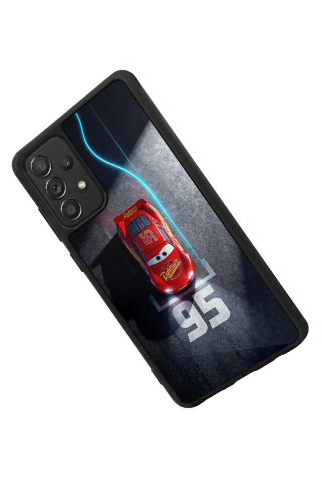 Samsung Galaxy A72 Uyumlu Şimsek McQueen Tasarımlı Glossy Premium Kılıf