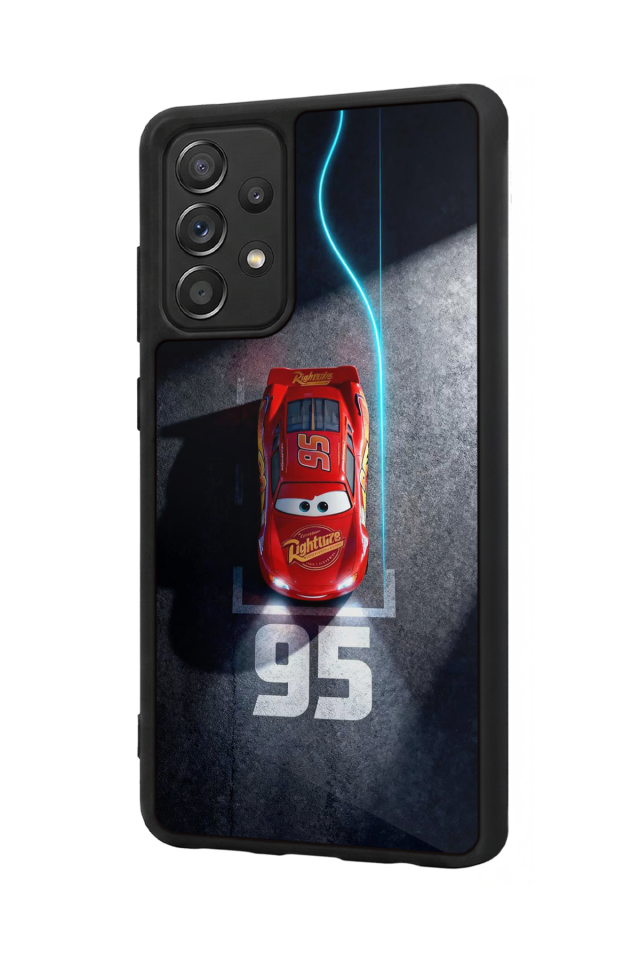 Samsung Galaxy A72 Uyumlu Şimsek McQueen Tasarımlı Glossy Premium Kılıf