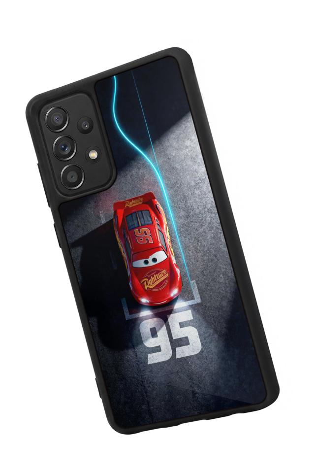 Samsung Galaxy A72 Uyumlu Şimsek McQueen Tasarımlı Glossy Premium Kılıf