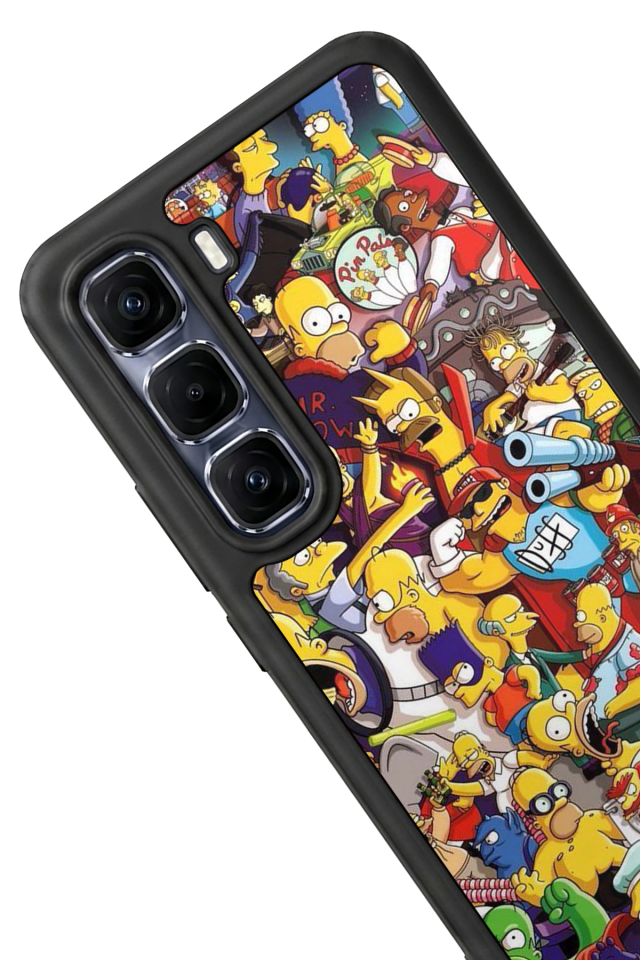Infinix Hot 60 Pro Plus Uyumlu The Simpsons Tasarımlı Glossy Premium Kılıf