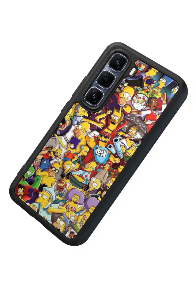 Infinix Hot 60 Pro Plus Uyumlu The Simpsons Tasarımlı Glossy Premium Kılıf