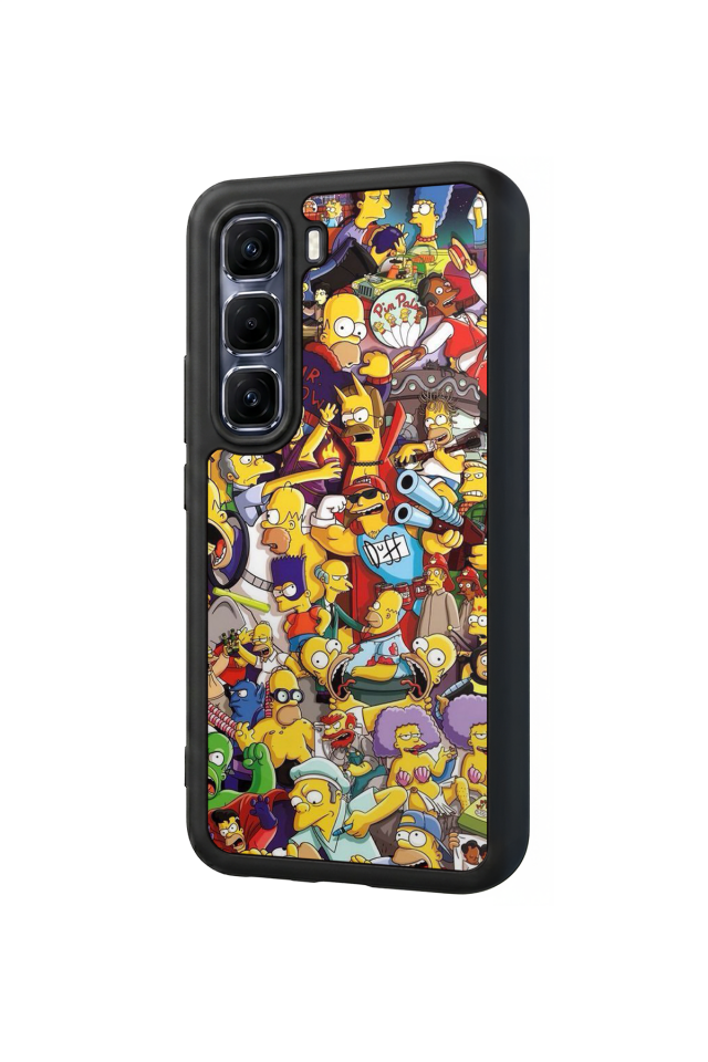Infinix Hot 60 Pro Plus Uyumlu The Simpsons Tasarımlı Glossy Premium Kılıf