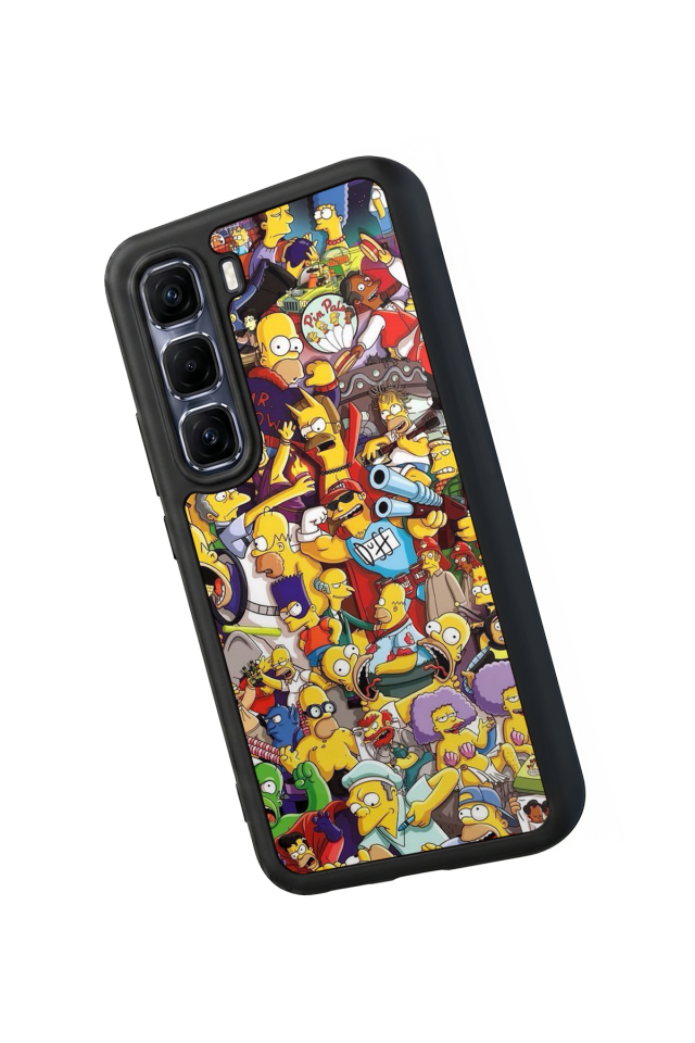 Infinix Hot 60 Pro Plus Uyumlu The Simpsons Tasarımlı Glossy Premium Kılıf