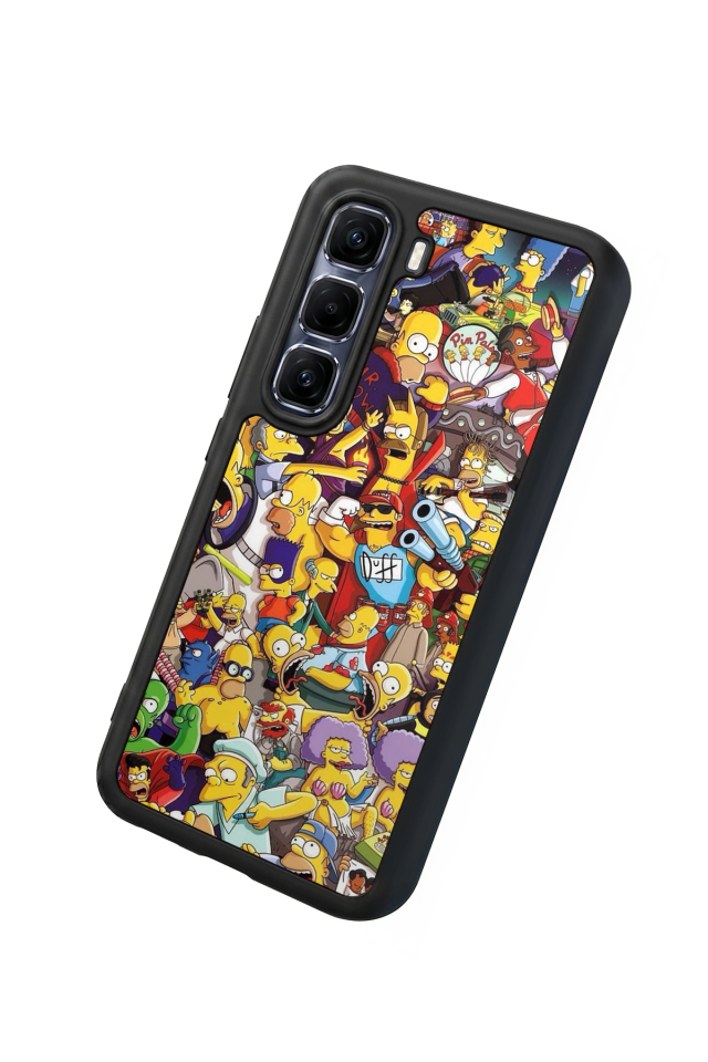 Infinix Hot 60 Pro Plus Uyumlu The Simpsons Tasarımlı Glossy Premium Kılıf