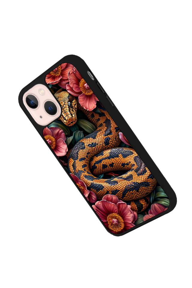 iPhone 13/14 Uyumlu Yılan Tasarımlı Glossy Premium Kılıf